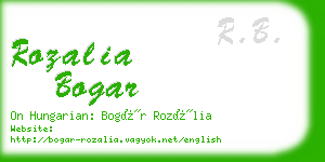 rozalia bogar business card